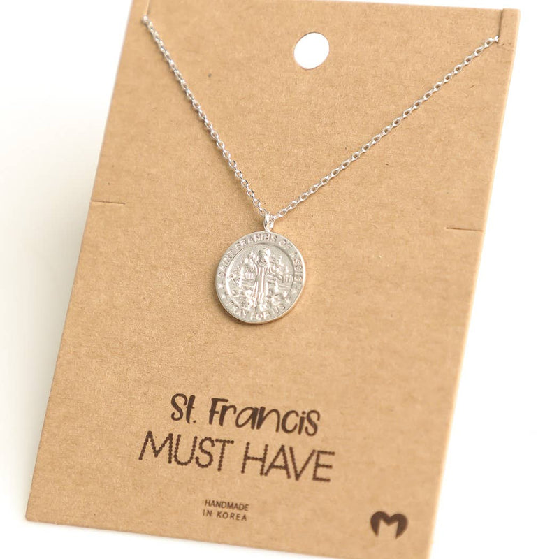 St. Francis Pendant Necklace In Silver