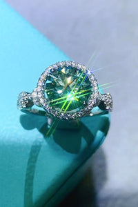 Luck Of The Irish | 2 Carat Moissanite Emerald Green Ring