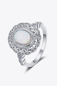 Feeling The Love 925 Sterling Silver Opal Ring