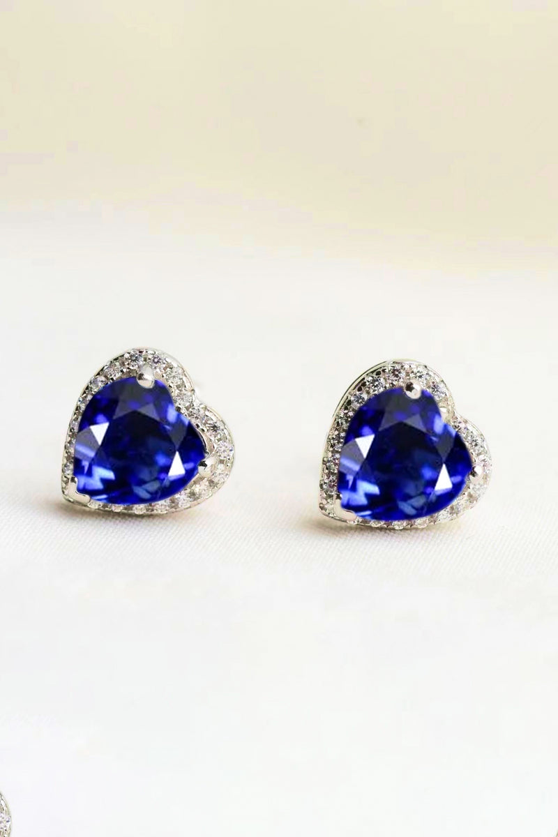 New Money | 4 Carat Sapphire Moissanite Stud Earrings