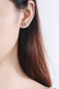 Simplicity | 925 Sterling Silver | 2 Carat Moissanite Stud Earrings