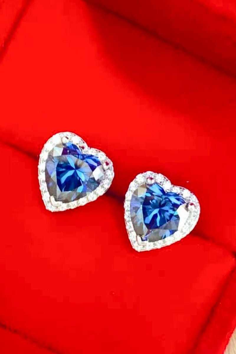 New Money | 4 Carat Sapphire Moissanite Stud Earrings