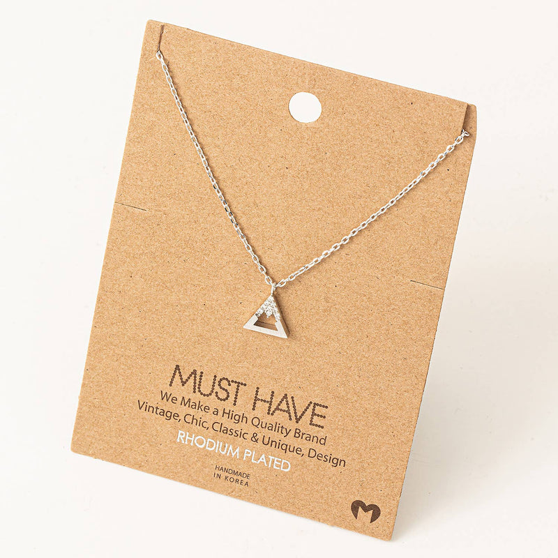 Mountain Peak Necklace In Silver