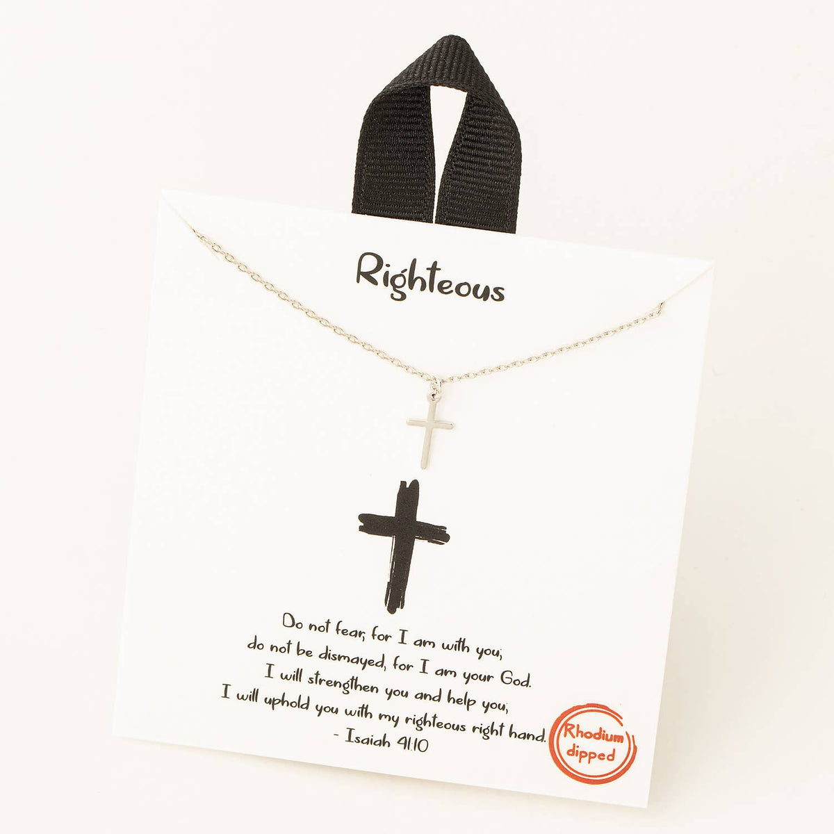 Righteous Cross Pendant Necklace In Silver