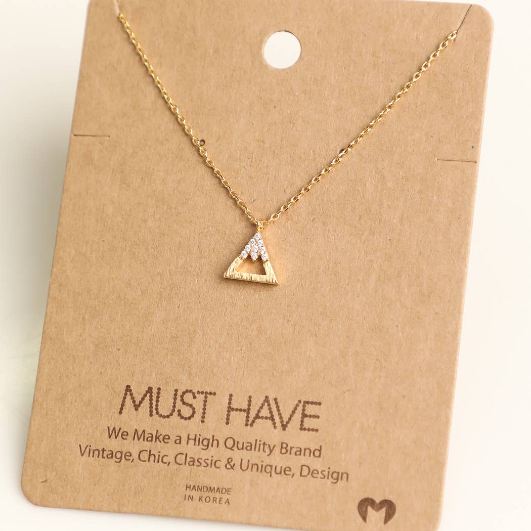 Mountain Peak Necklace In Gold