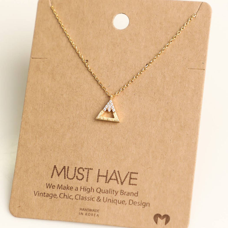 Mountain Peak Necklace In Gold