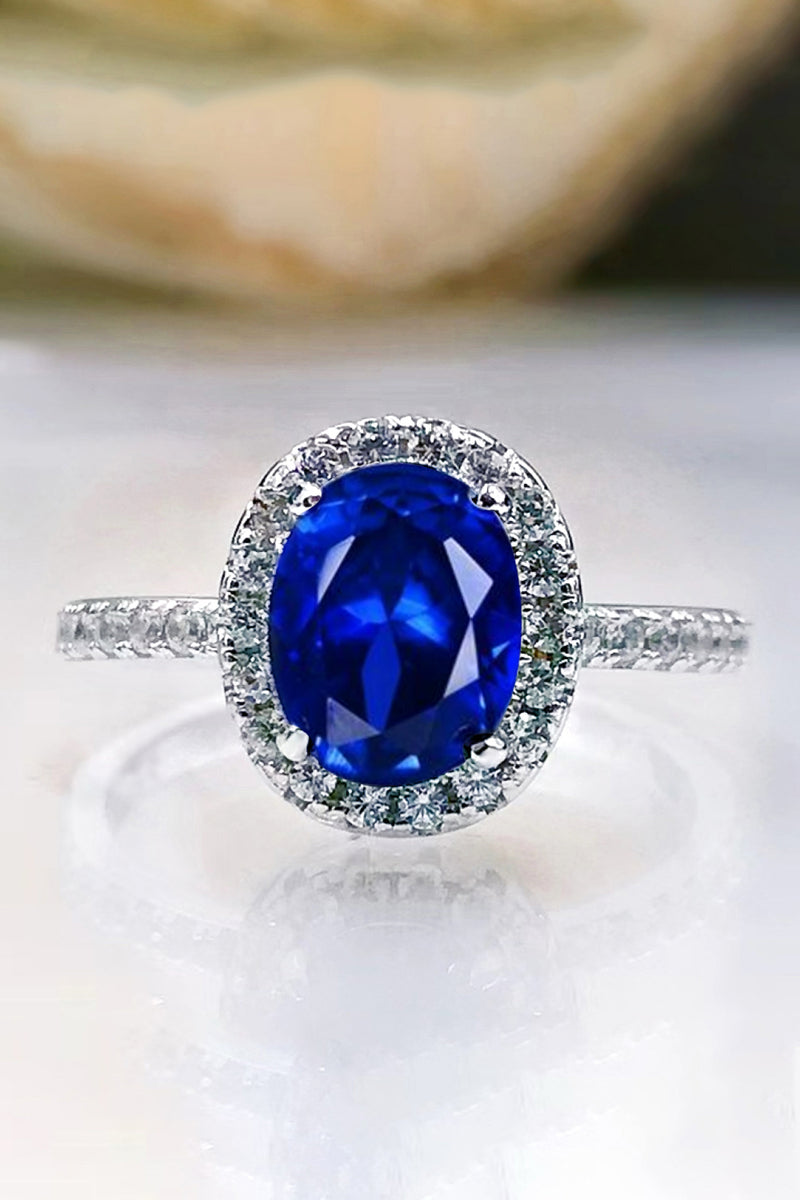 Heart Of The Ocean | 2 Carat Sapphire Moissanite Ring