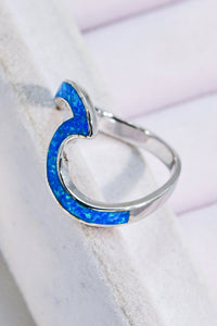 Caspian Opal Contrast 925 Sterling Silver Ring